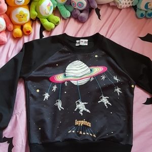 💜3/30$Happiness go Round Space Crewneck Sweatshirt Small